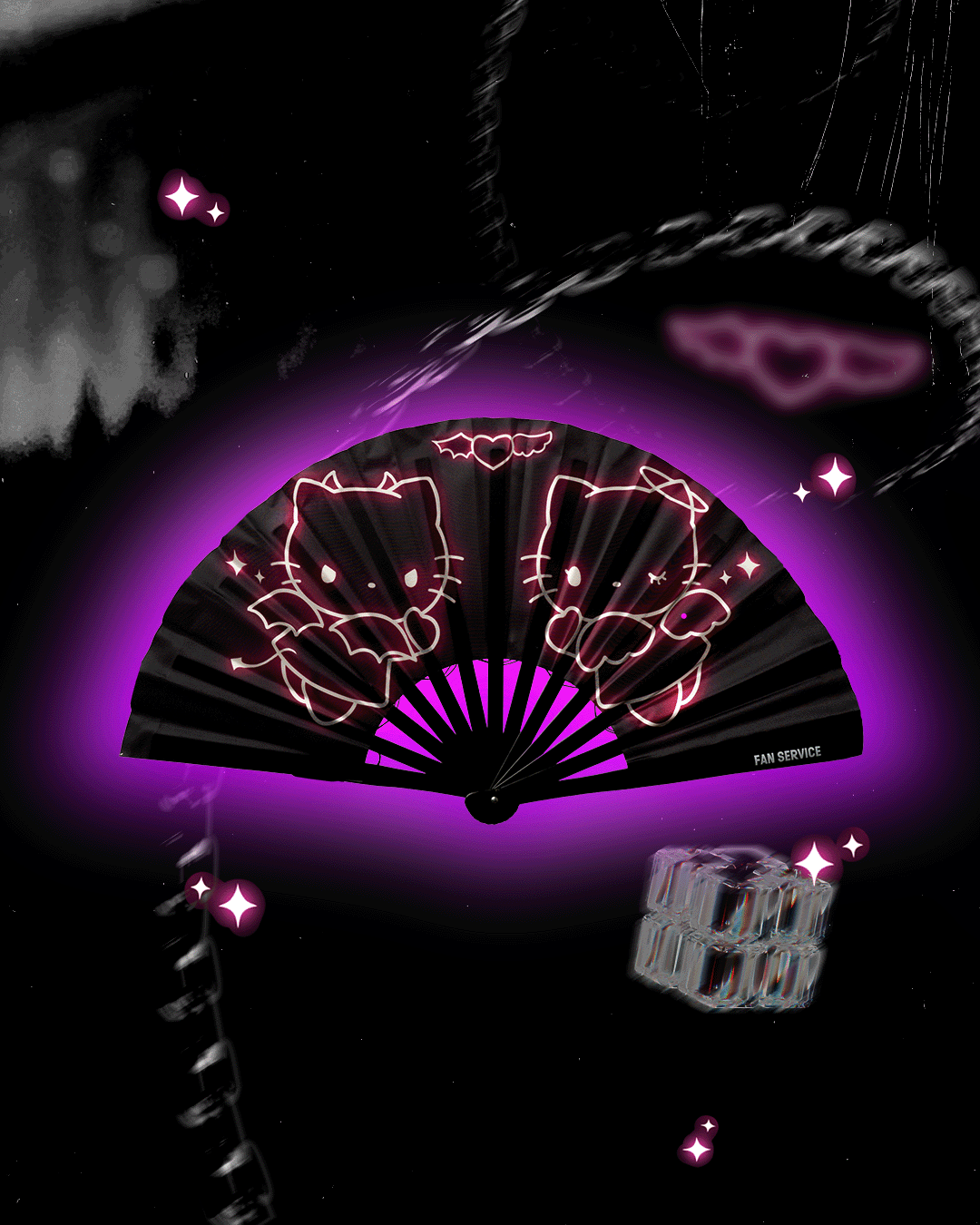 Neon Baddies w/ Pink LEDs