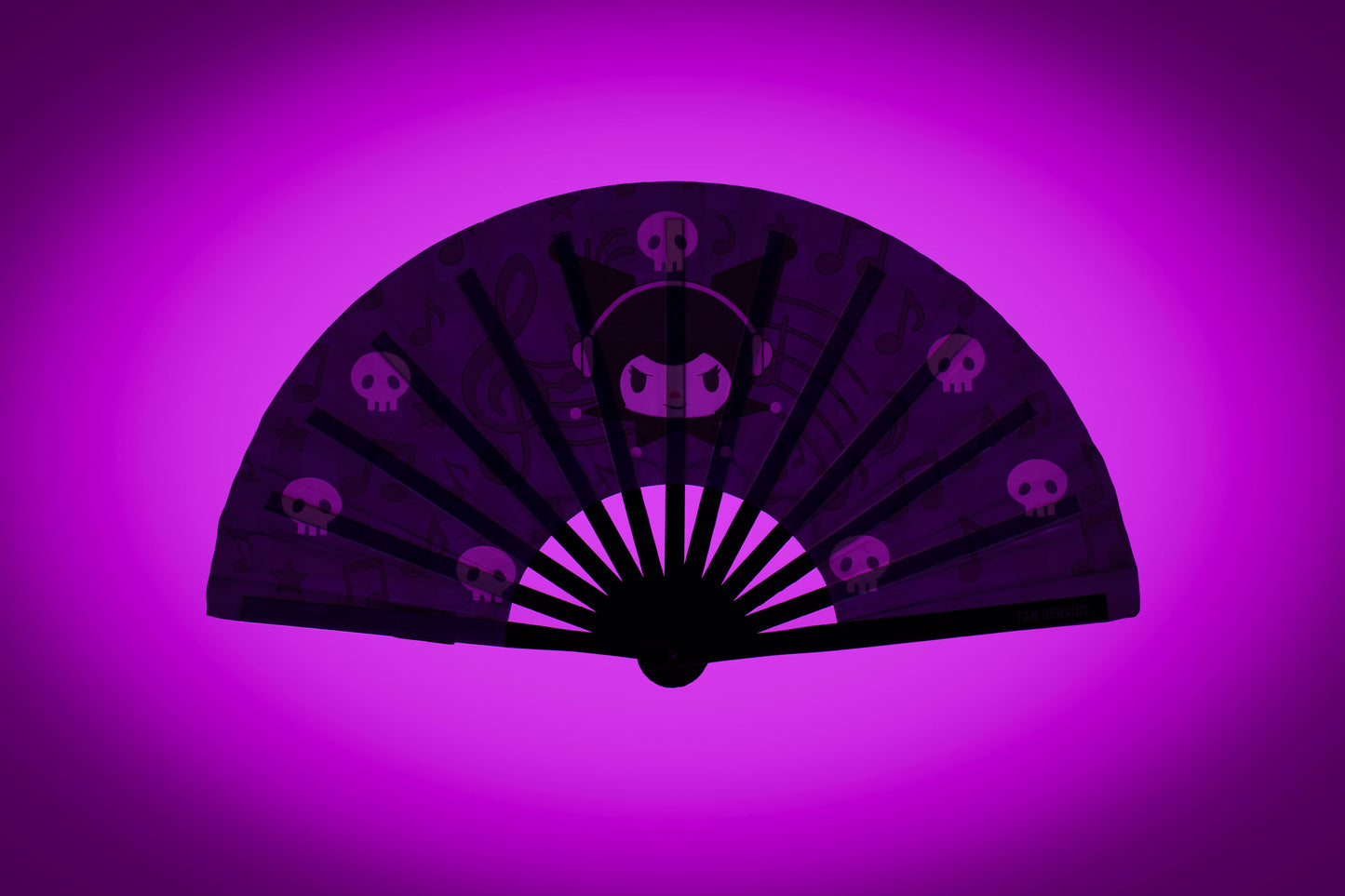 Rebel Raver Folding Fan w/ Pink LEDs