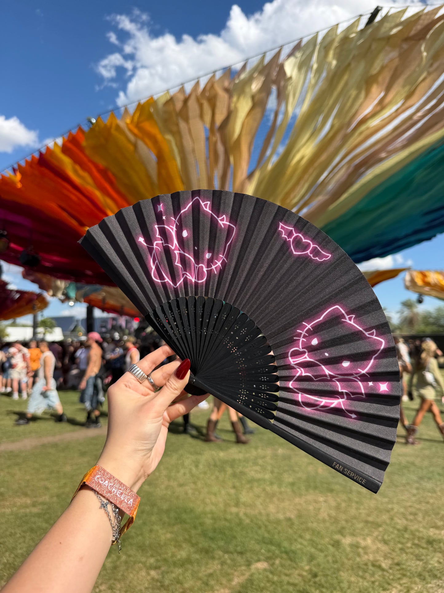 Neon Baddies UV Folding Mini Fan