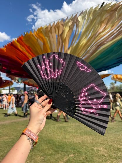 Neon Baddies UV Folding Mini Fan