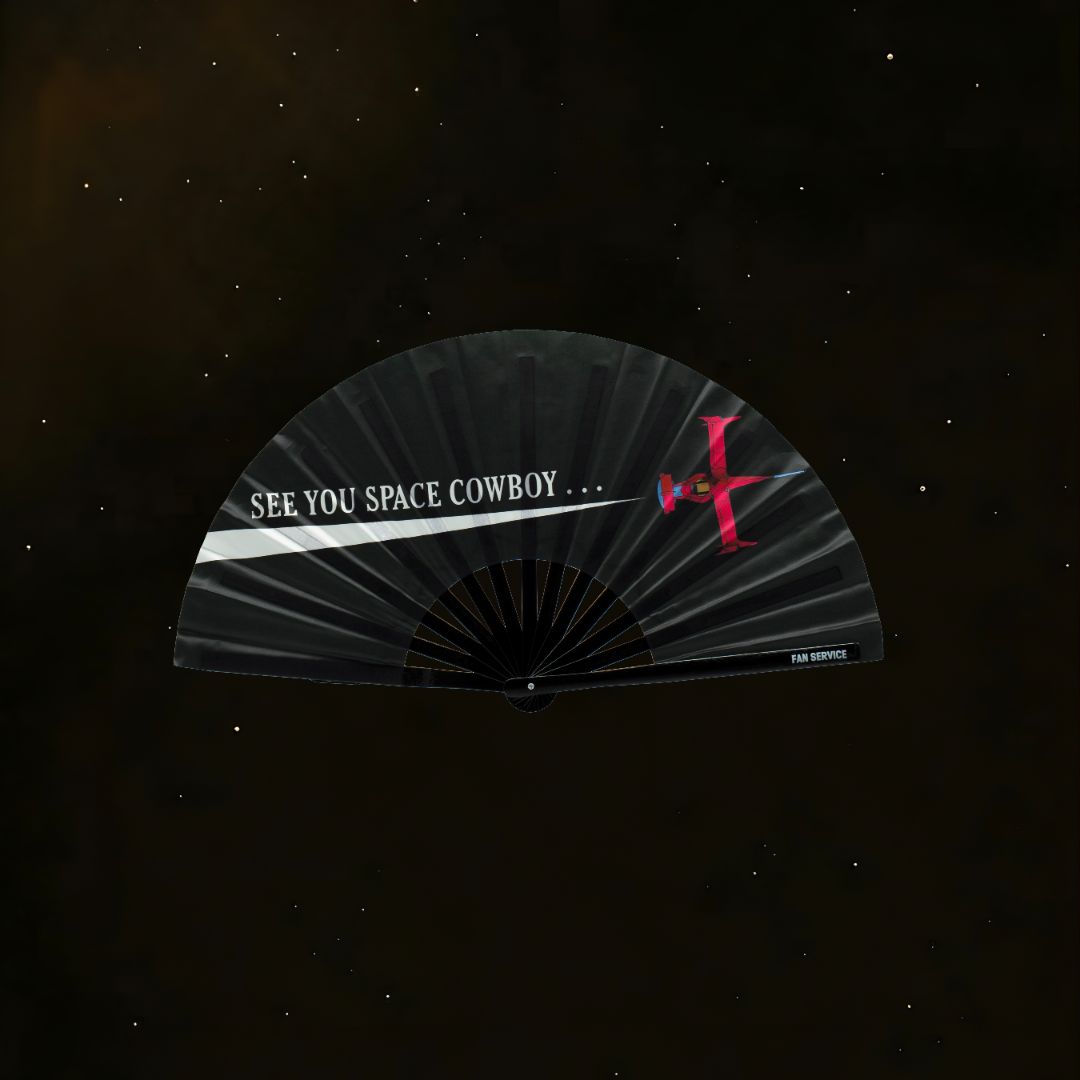 Space Jazz Folding Fan w/ Red LEDs