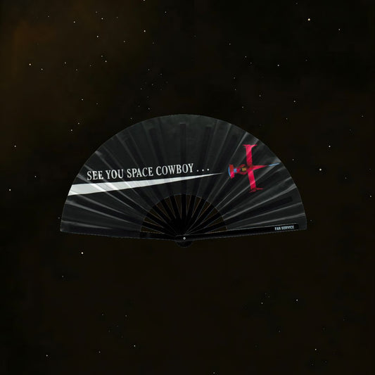 Space Jazz Folding Fan w/ Red LEDs