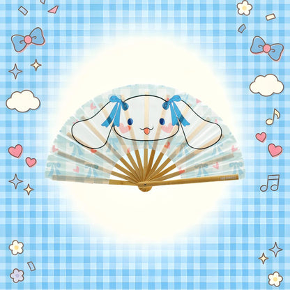 Cinnamon Rolls Folding Fan w/ Blue LEDs