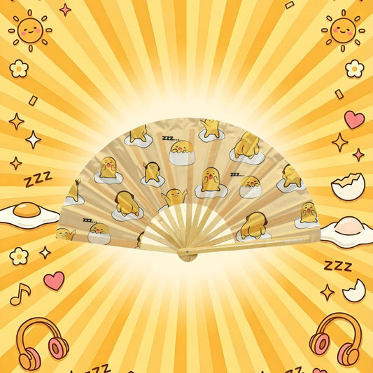 Egg-stasy Folding Fan w/ Yellow LEDs