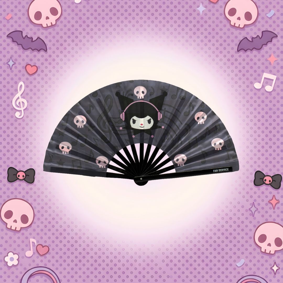 Rebel Raver Folding Fan w/ Pink LEDs