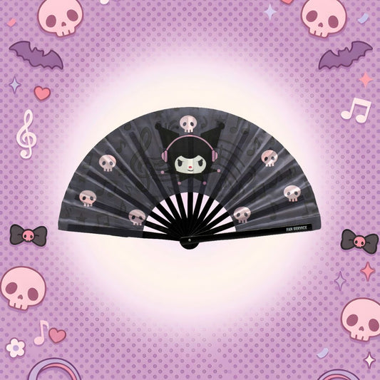 Rebel Raver Folding Fan w/ Pink LEDs