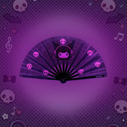 Rebel Raver Folding Fan w/ Pink LEDs