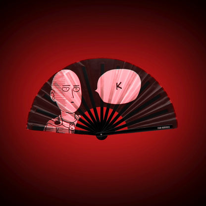 One Punch Fan Folding Fan w/ Red LEDs v2