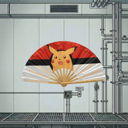 Shocked Pika Folding Fan w/ Lightning Yellow LEDs
