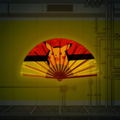 Shocked Pika Folding Fan w/ Lightning Yellow LEDs