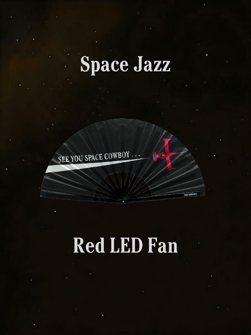 Space Jazz Folding Fan w/ Red LEDs