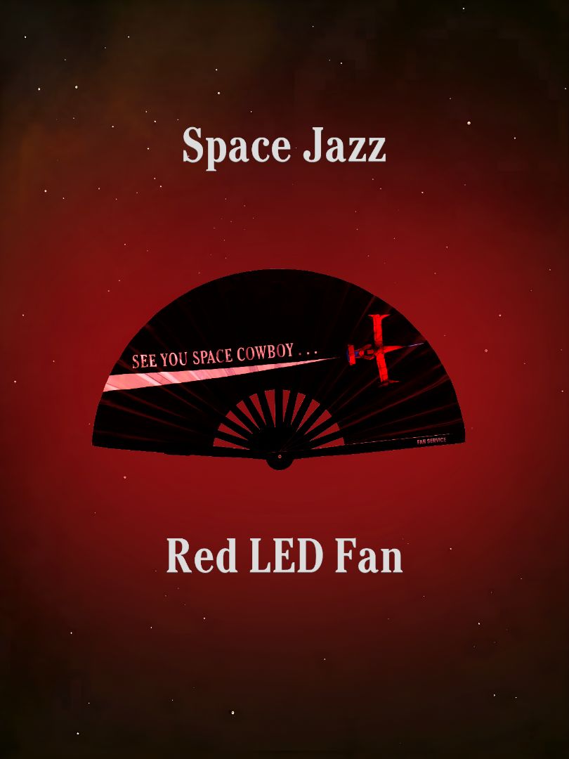 Space Jazz Folding Fan w/ Red LEDs