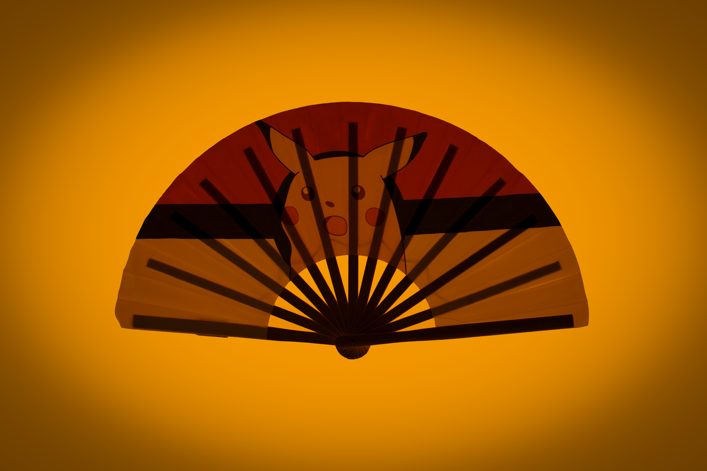 Shocked Pika Folding Fan w/ Lightning Yellow LEDs