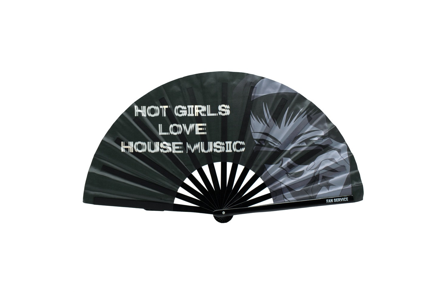 Hot Girls Love House Folding Fan w/ Pink LEDs