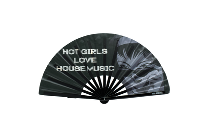 Hot Girls Love House Folding Fan w/ Pink LEDs