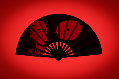 One Punch Fan Folding Fan w/ Red LEDs v2