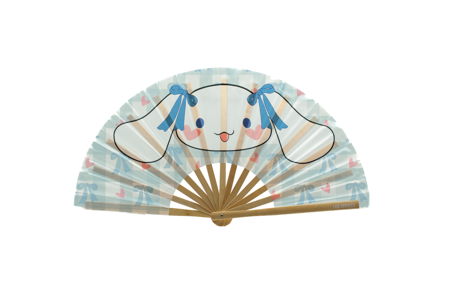 Cinnamon Rolls Folding Fan w/ Blue LEDs