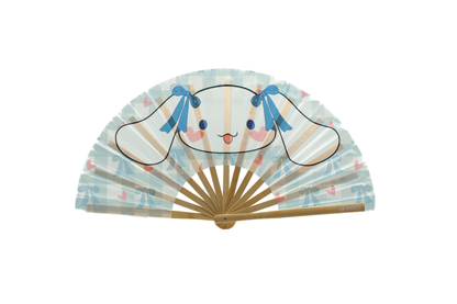 Cinnamon Rolls Folding Fan w/ Blue LEDs