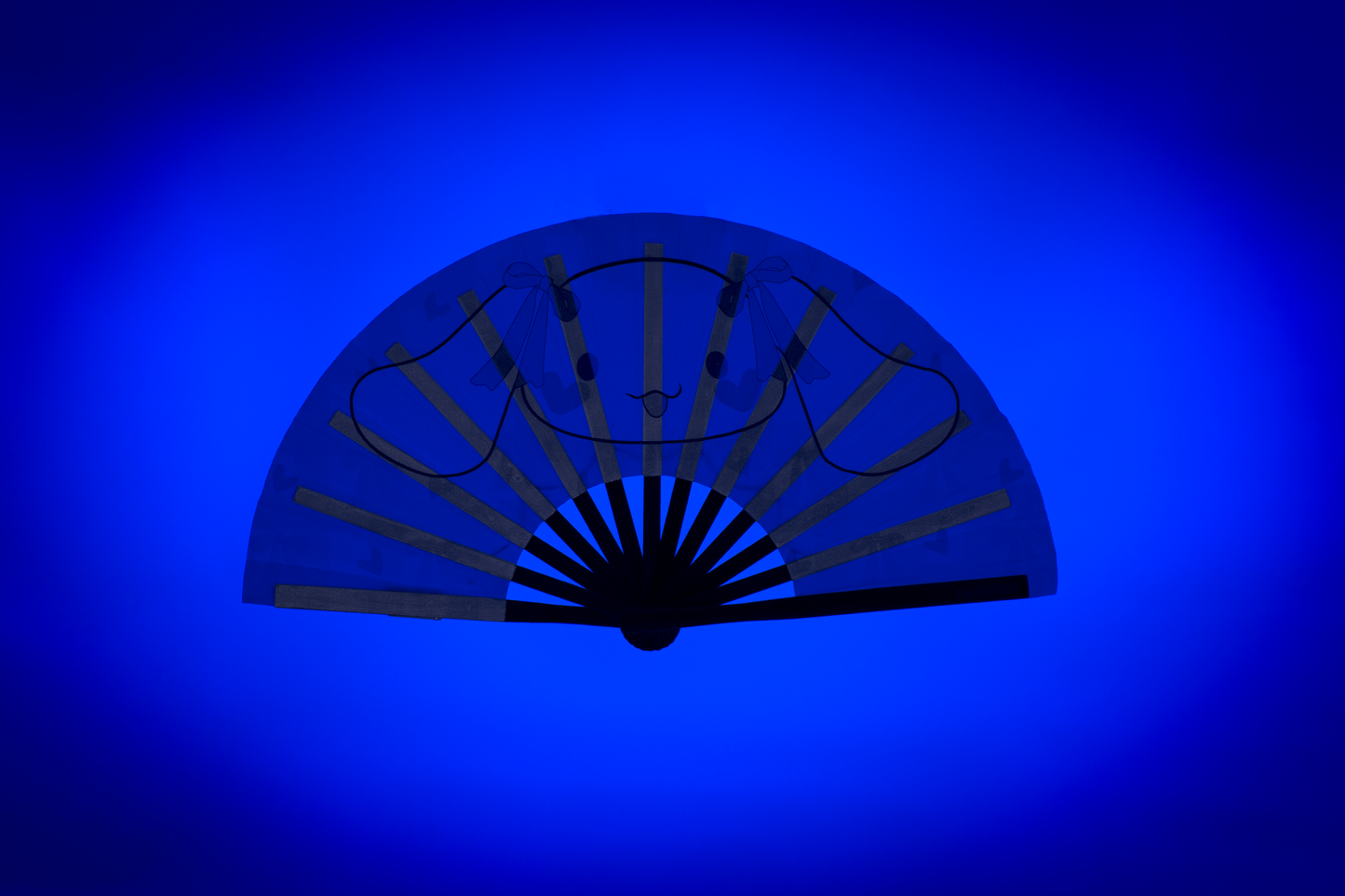 Cinnamon Rolls Folding Fan w/ Blue LEDs