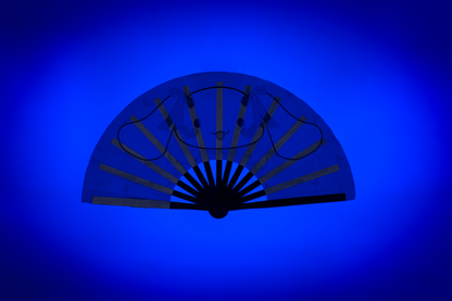 Cinnamon Rolls Folding Fan w/ Blue LEDs