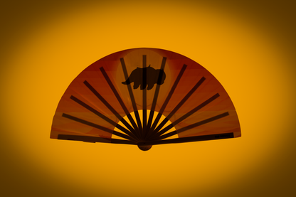 Buffalo Wings Folding Fan w/ Yellow LEDs