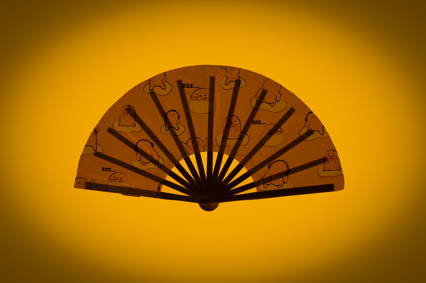 Egg-stasy Folding Fan w/ Yellow LEDs